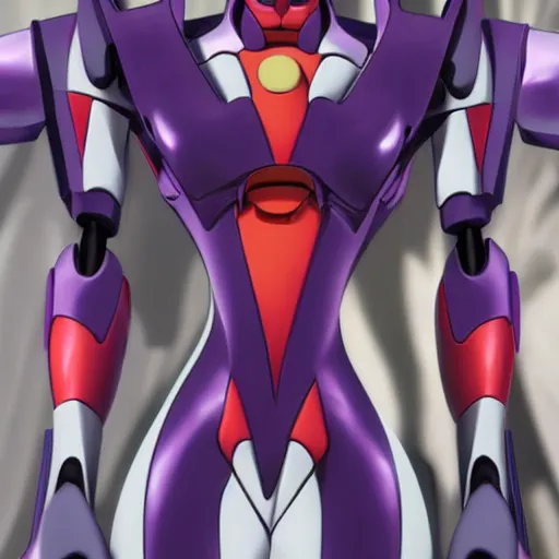 Image similar to Eva-01 from Evangelion, realistic, photograph, in focus