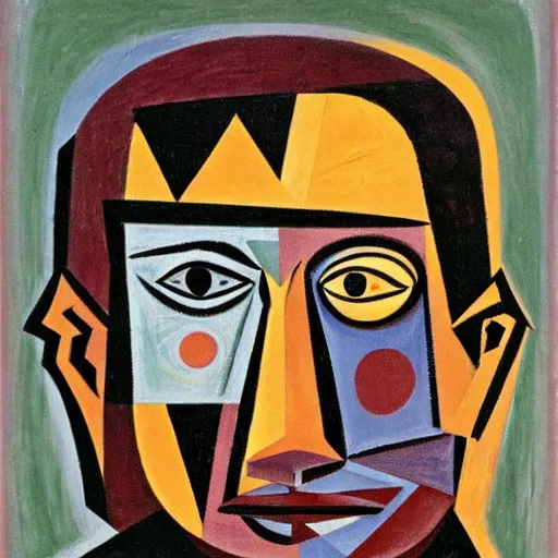 Prompt: portrait of benjamin netanyahu by pablo picasso, cubist