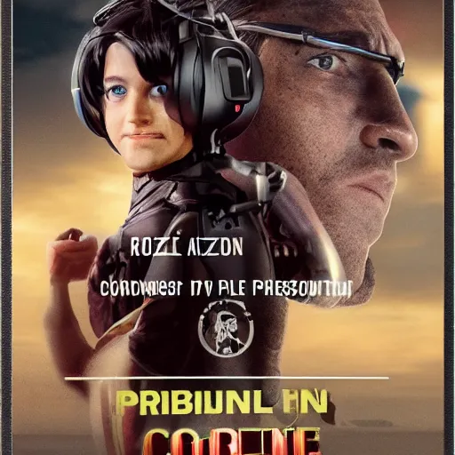 Prompt: robin arzon president cinematic