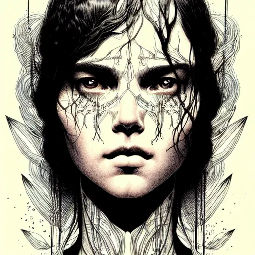 Prompt: portrait soft light, by killian eng and joe fenton and bernie wrightson and conrad roset, inspired by elysium movie, etching, fine, sharp high detail,