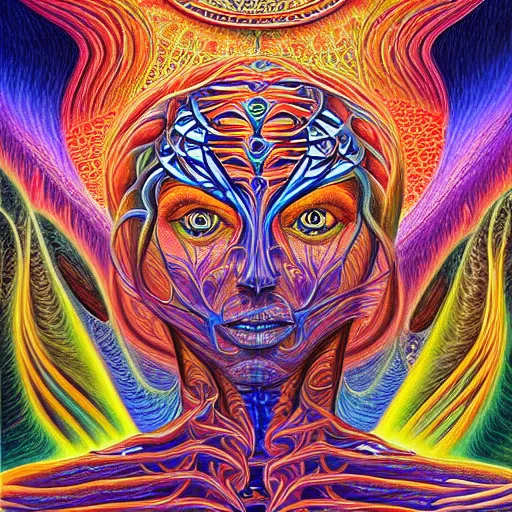 a beautifully detailed painting of a dmt entity by | Stable Diffusion ...