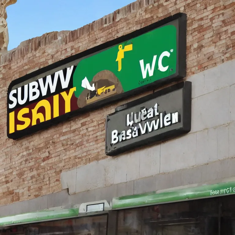 Prompt: subway restauraunt sign
