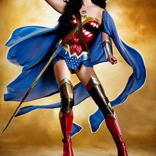 Image similar to wonderwoman paint by Peter Kemp