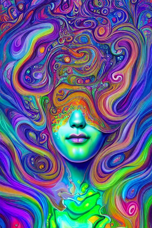 Prompt: colorful liquid smoke morphing into happy sleeping faces, extremely colorful psychedelic experience, dmt, psilocybin, lsd, intricate, elegant, highly detailed, digital painting, artstation, smooth, sharp focus, illustration, art by hana yata, android jones, octane render, unreal engine, 8 k