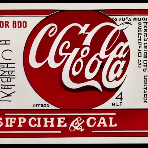 Prompt: coca cola label, very symmetrical - n 4