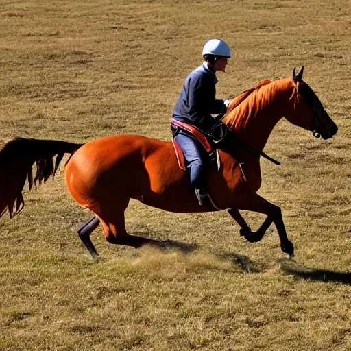 Image similar to a horse hovering above the ground