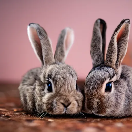 Image similar to image of a bunny with multiple heads, studio photo, 8k resolution