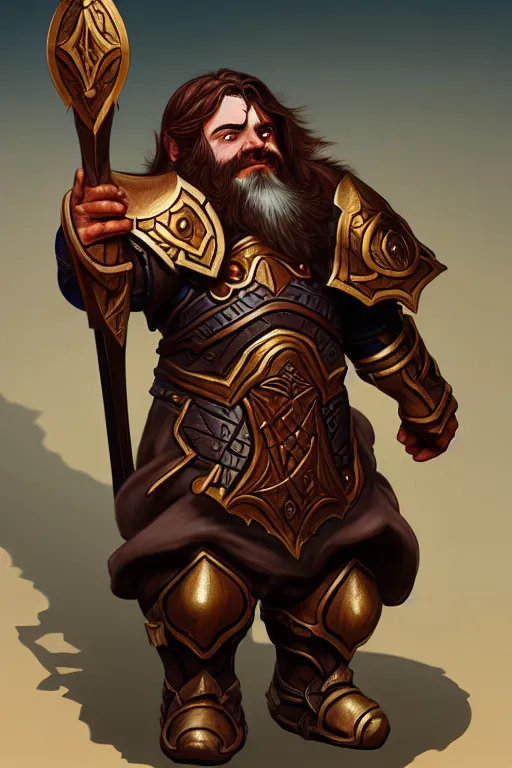 Prompt: male dwarf paladin of vengeance, highly detailed, digital painting, artstation, sharp focus, illustration, art by tan zi and ayanamikodon and alphonse mucha and wlop
