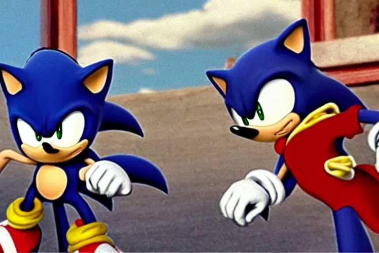 Image similar to A still of Sonic the Hedgehog in Spirited Away (2001)