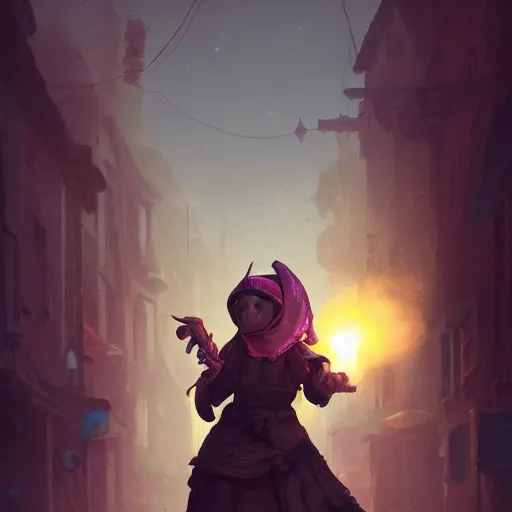 Image similar to huggy wuggy from poppy playtime video game sneaking through the streets of a medieval village at night, glowing lights, oil painting, Greg Rutkowski, Charlie Bowater, Beeple, unreal 5, DAZ, hyperrealistic, octane render, RPG portrait, dynamic lighting, fantasy art, beautiful face