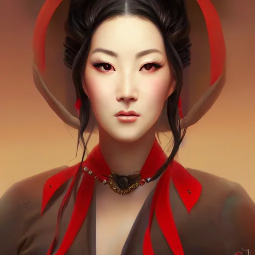 Image similar to beautiful women with oriental faces, character portrait, sharp, digital matte painting, by asher brown durand, trending on artstation