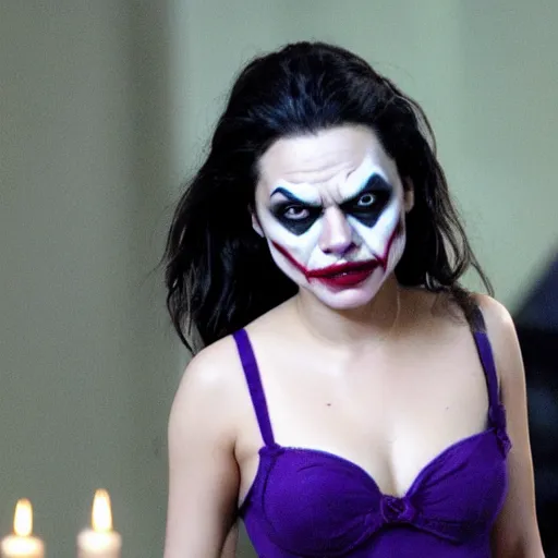 Image similar to Mila Kunis as The Joker