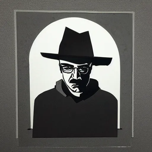 Image similar to paper cut art of breaking bad