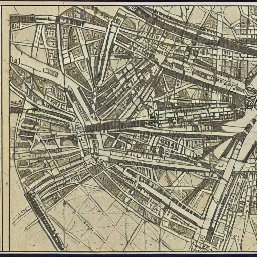 Prompt: sketch map of circular city Baghdad at Abbasid caliphate age,