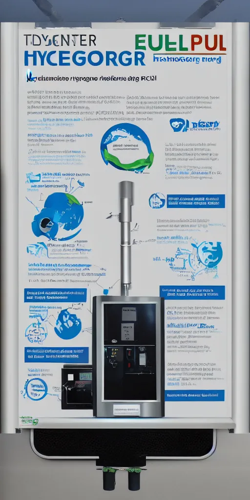 Image similar to poster, hydrogen fuel cell technology.