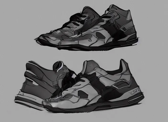 Prompt: sneakers of wolverine by yoji shinkawa, concept art, unreal engine, octane render