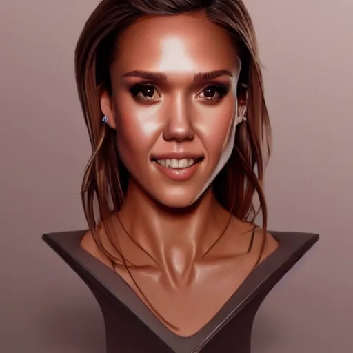 Image similar to ' a portrait of a jessica alba by artgerm'as a sculpture