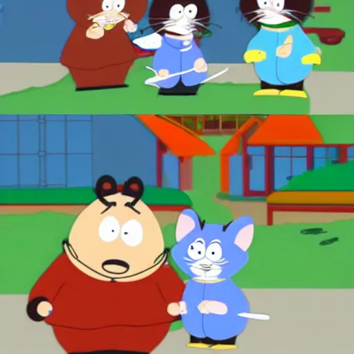 Image similar to tom and jerry in south park