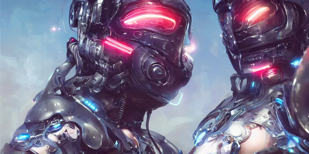 Image similar to a close up still of cyborgs flying in a garden in space, sci - fi, neon lighting, sophisticated, futuristic, highly detailed, intricate, sharp focus, digital illustration, smooth, by artgerm, wlop, syd meade, greg rutkowski, trending on artstation