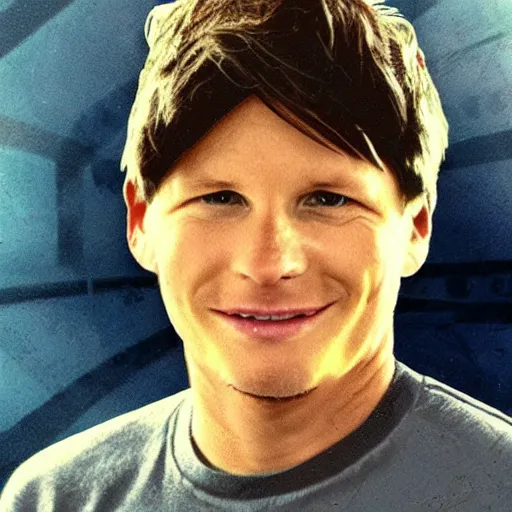 Prompt: Tom Delonge as a 90s kids cartoon,