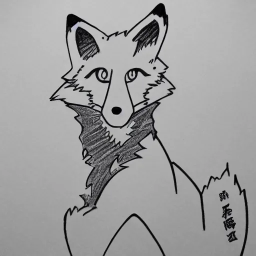 Prompt: studio quality key manga ink lineart of a fox fursuiter in a hotel lobby