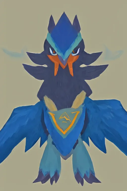 Prompt: an in game portrait of revali from the legend of zelda breath of the wild, breath of the wild art style.