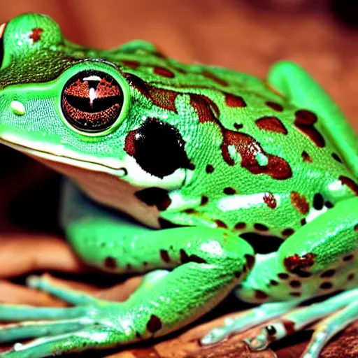 Image similar to Lady Frog woman photograph, sharp focus, realistic