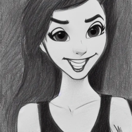 Image similar to milt kahl pencil sketch of victoria justice disney style