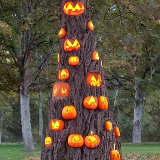 Prompt: halloween tree