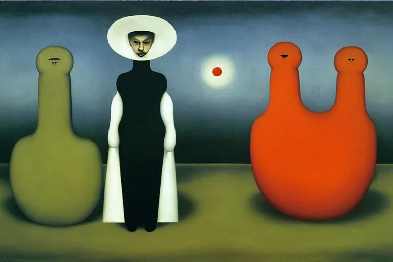 Image similar to born under a bad sign, watches, radios, good luck and trouble are my only friends, colors white!!!!!!!, orange, dark green, dark blue!! abstract oil painting, by leonara carrington, by rene magritte