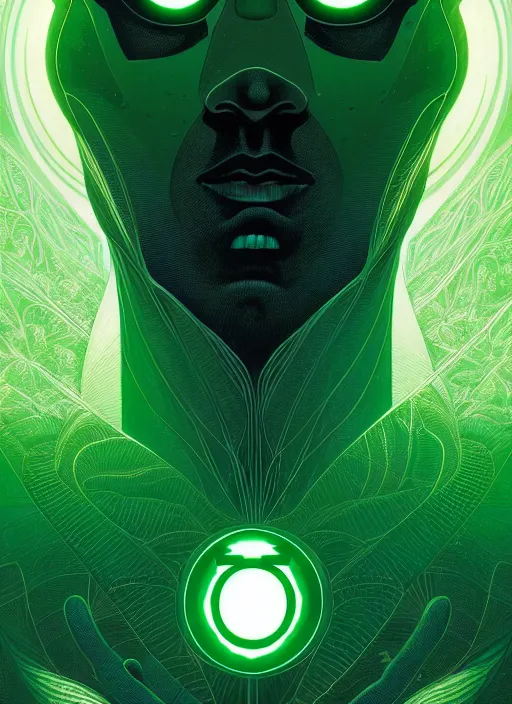 Prompt: symmetry!! stunning portrait of green lantern!! by victo ngai, kilian eng vibrant colours, close up shot!! dynamic lighting, digital art, winning award masterpiece, fantastically beautiful, illustration, aesthetically inspired by beksinski and dan mumford, trending on artstation, art by greg rutkowski, 8 k