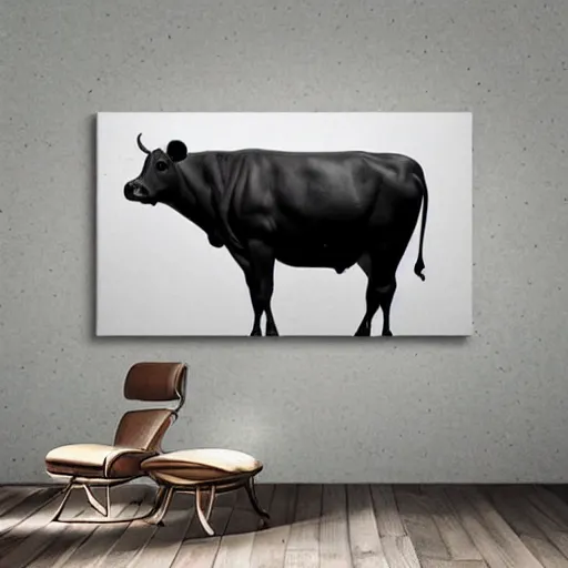 Image similar to a highly detailed ultra realistic photograph of a cow that is an airplane pilot