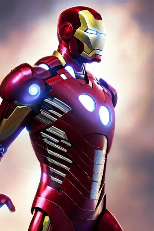 Image similar to ironman as an angel, anatomy, bathed in light, highly detailed, photorealistic, artstation, smooth, sharp focus, illustration, unreal engine 5, 8 k, art by artgerm and greg rutkowski and edgar maxence