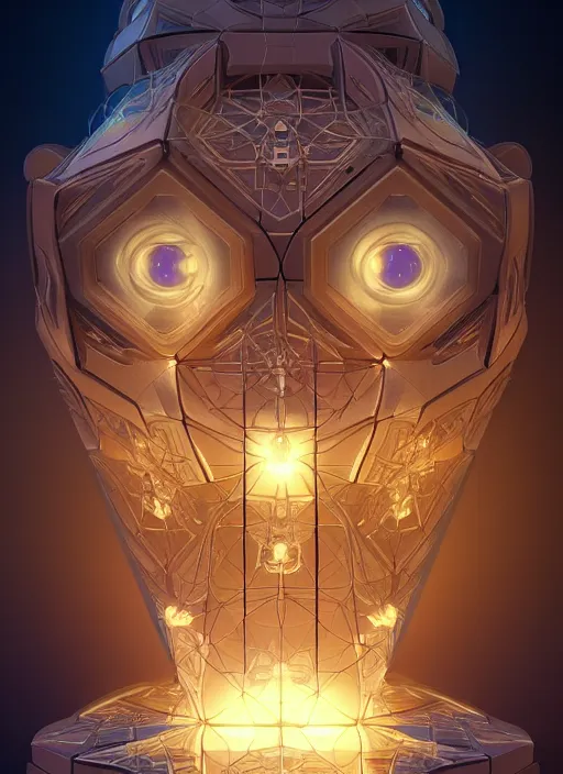 Image similar to symmetry!! product render poster puzzle cube scifi, glowing lights!! intricate, elegant, highly detailed, digital painting, artstation, concept art, smooth, sharp focus, illustration, art by artgerm, unreal engine