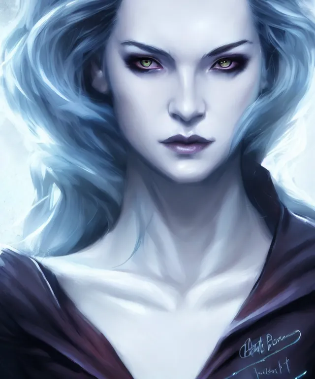 Prompt: killer frost by charlie bowater and titian and artgerm, full - body portrait, intricate, face, elegant, beautiful, highly detailed, dramatic lighting, sharp focus, trending on artstation, artstationhd, artstationhq, unreal engine, 4 k, 8 k