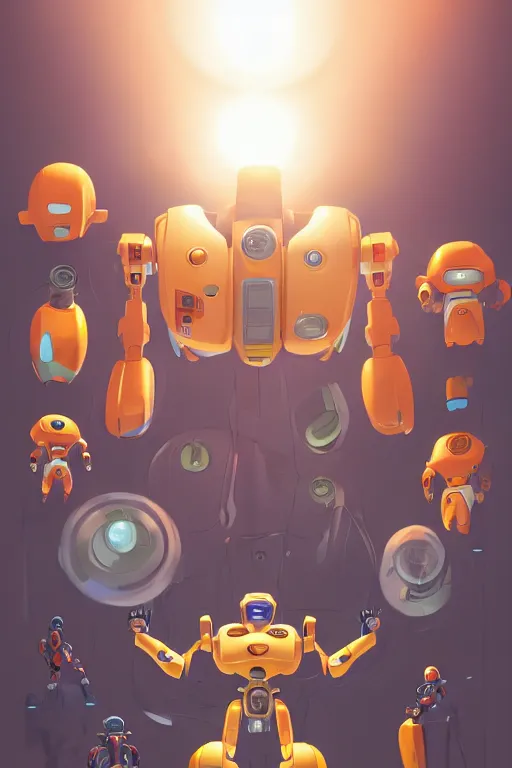 Image similar to metabots medabots medarotto medarot robot minimalist comics, behance hd by jesper ejsing, by rhads, makoto shinkai and lois van baarle, ilya kuvshinov, rossdraws global illumination ray tracing hdr radiating a glowing aura