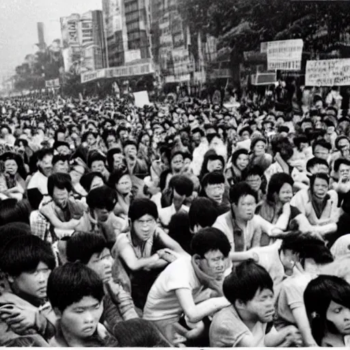 Prompt: a photo during protest against Viêt Nam War