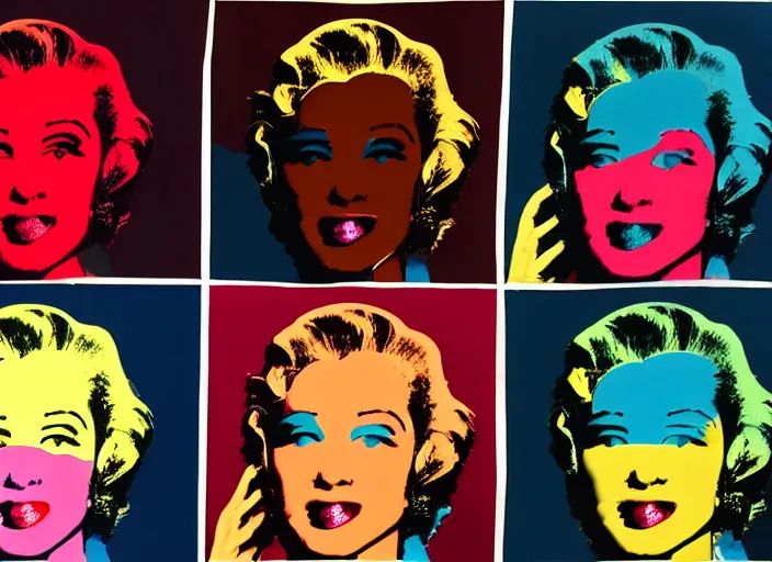 Image similar to designing for delight, by andy warhol