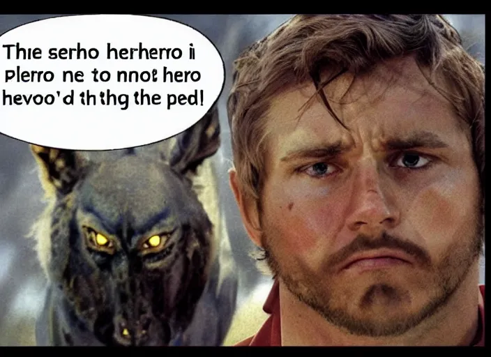 Image similar to the hero has seen something he should not have seen, and now it will not let the hero escape with the hero's eyes