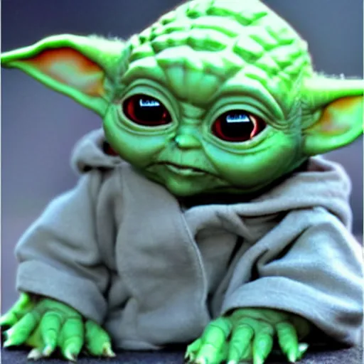 Image similar to baby yoda in style of arcane lol