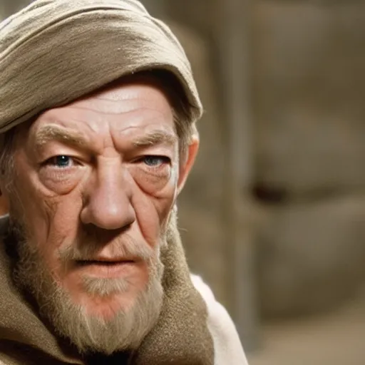 Prompt: Young Ian McKellen as Obi-Wan Kenobi, 4k, UHD