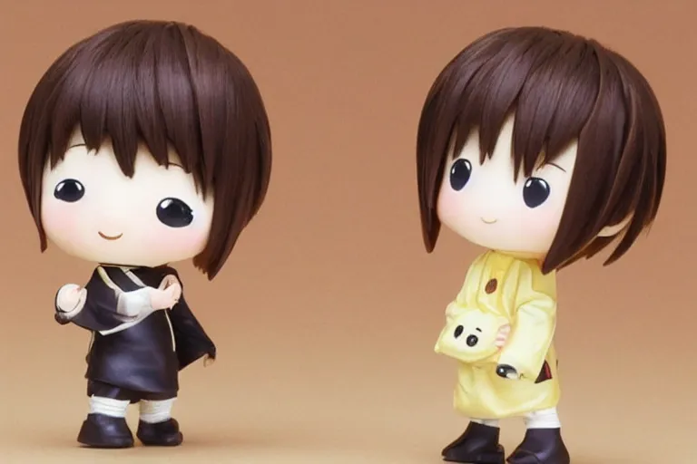 Image similar to sougo okita, short brown hair, kewpie, kawaii