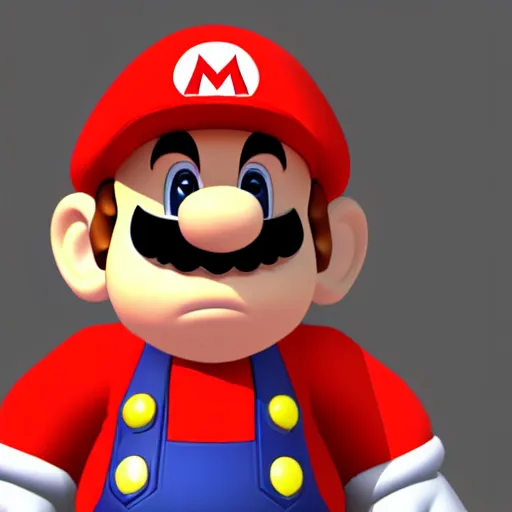 Image similar to low poly mario