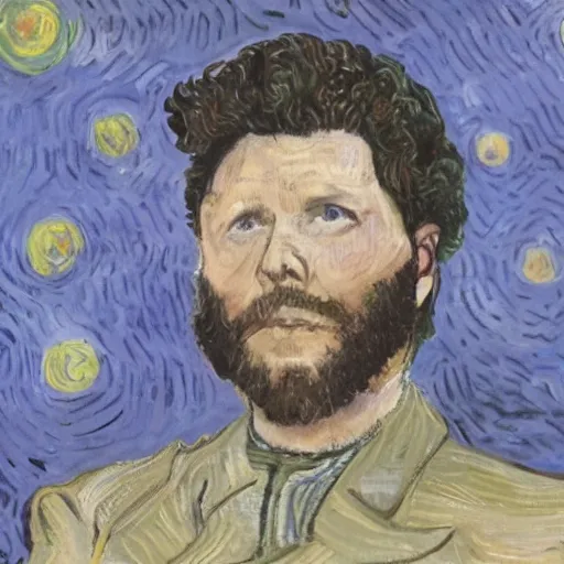 Prompt: the weeknd by vincent van gogh, classical painting