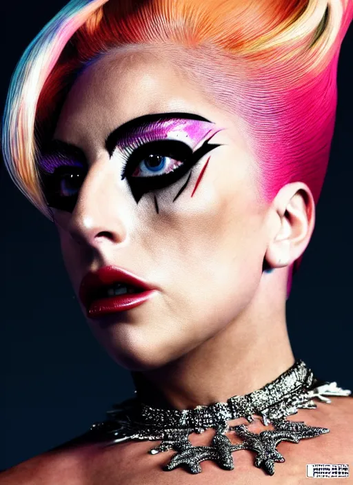 Image similar to lady gaga by nick knight, born this way, born this way album, red weapon 8 k s 3 5, cooke anamorphic / i lenses, highly detailed, cinematic lighting