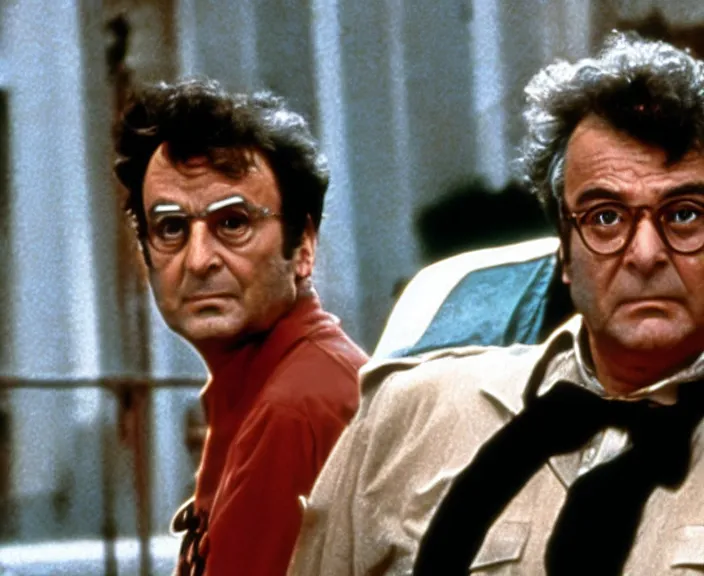 Prompt: Movie still of Columbo in Ghostbusters (1984)