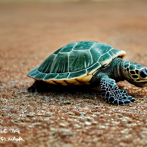 Image similar to a cute turtle with long white fluffy fur