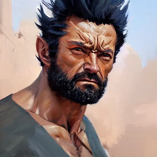 Prompt: greg manchess portrait painting of wolverine, medium shot, asymmetrical, profile picture, organic painting, sunny day, matte painting, bold shapes, hard edges, street art, trending on artstation, by huang guangjian and gil elvgren and sachin teng