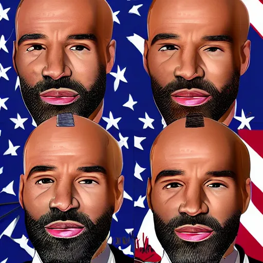 Image similar to extreme, uhdr, photorealistic, joe biden meet joe budden, fine details, highly detailed