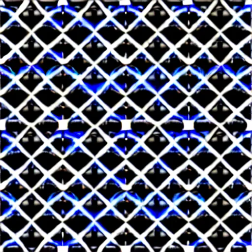 Image similar to rhythmical ornament black blue white squares grid pattern structure perfectly aligned visual techno music